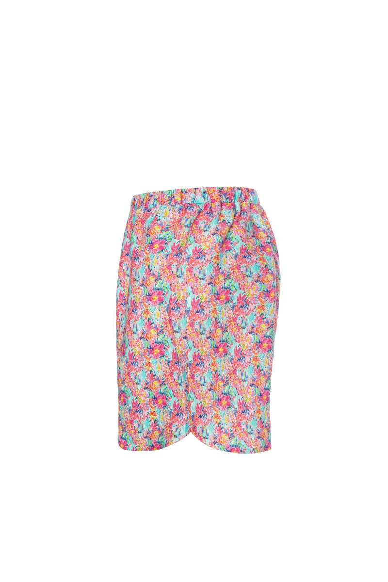 Çiçekli Cosmopolly Keten Şort