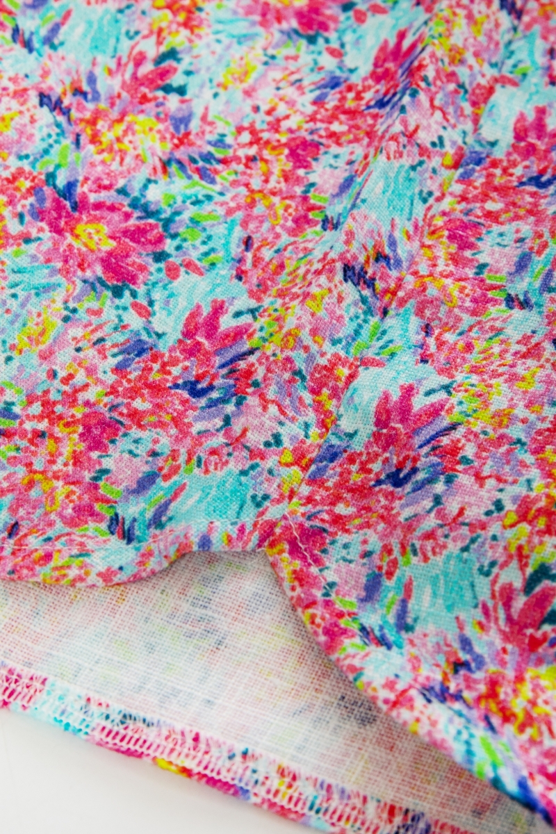 Çiçekli Cosmopolly Keten Şort