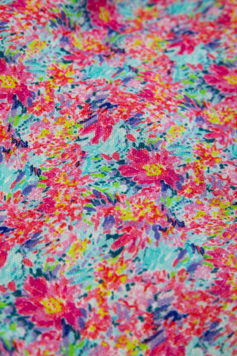 Çiçekli Cosmopolly Keten Şort